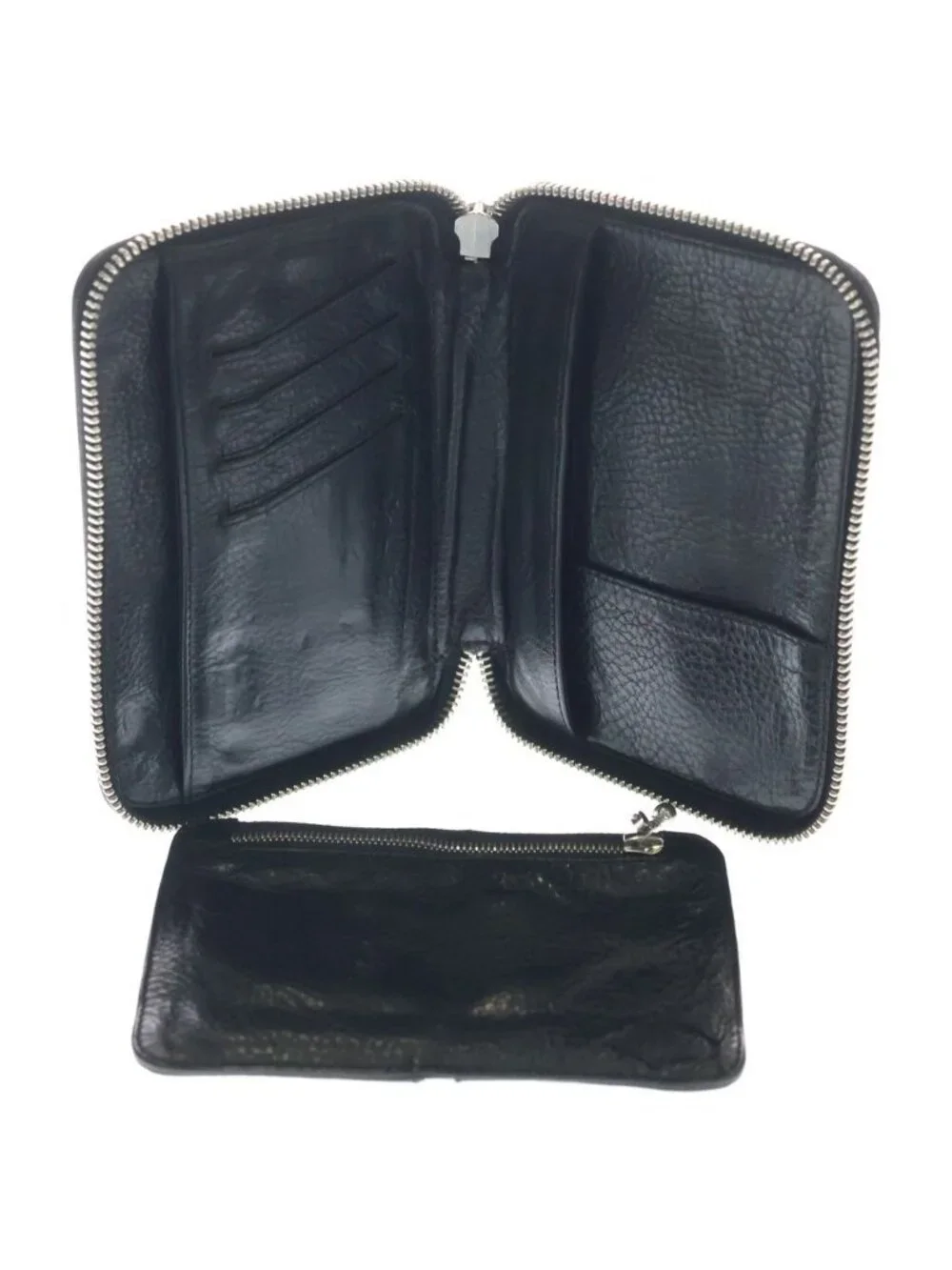 Chrome Hearts Bank Robber Leather Wallet with Cross Patch